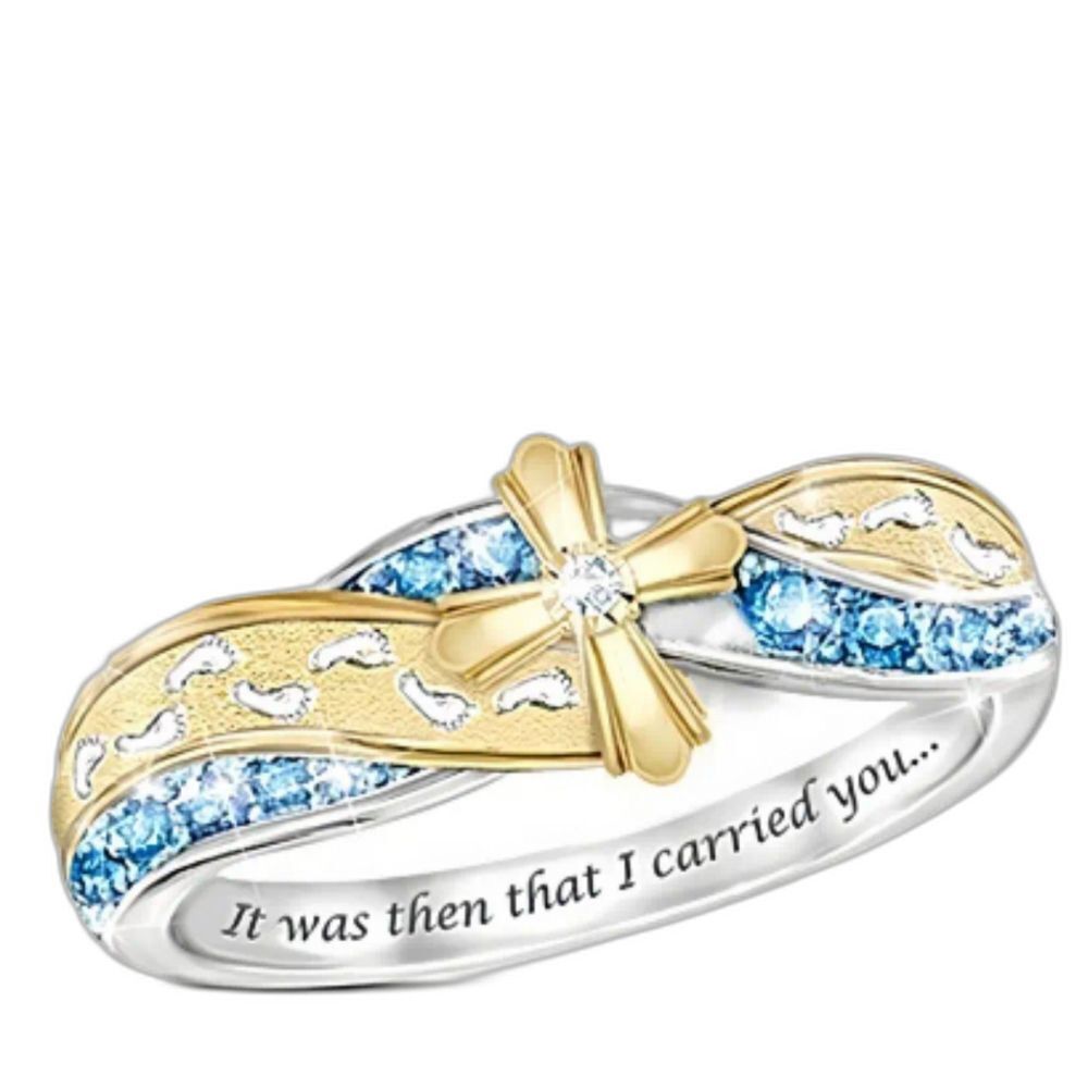 New Size 8 Promise Engagement Ring Religious Gift “It Was Then I Carried You”